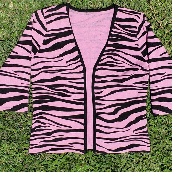 Pink Zebra cardigan - Picture 2 of 3